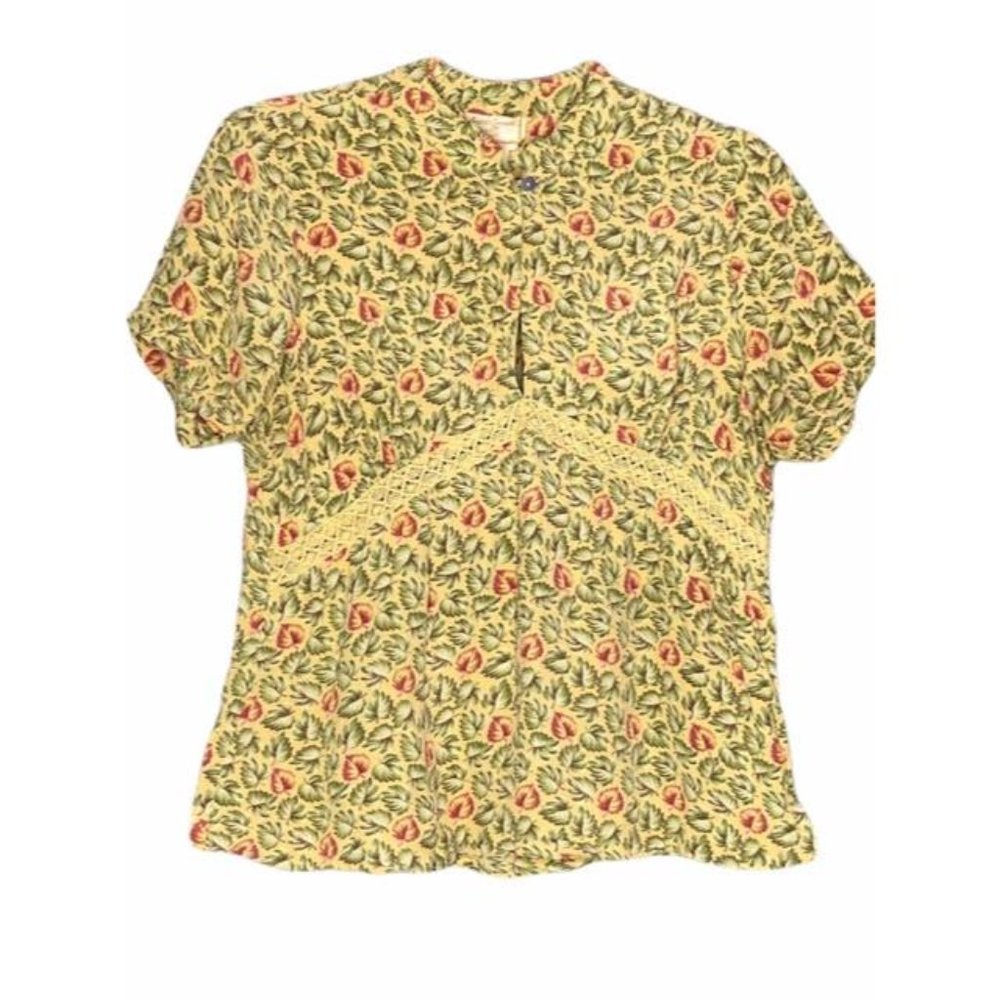 🤩SuperSale🤩April Cornell Fall Leaf Yellow Blouse